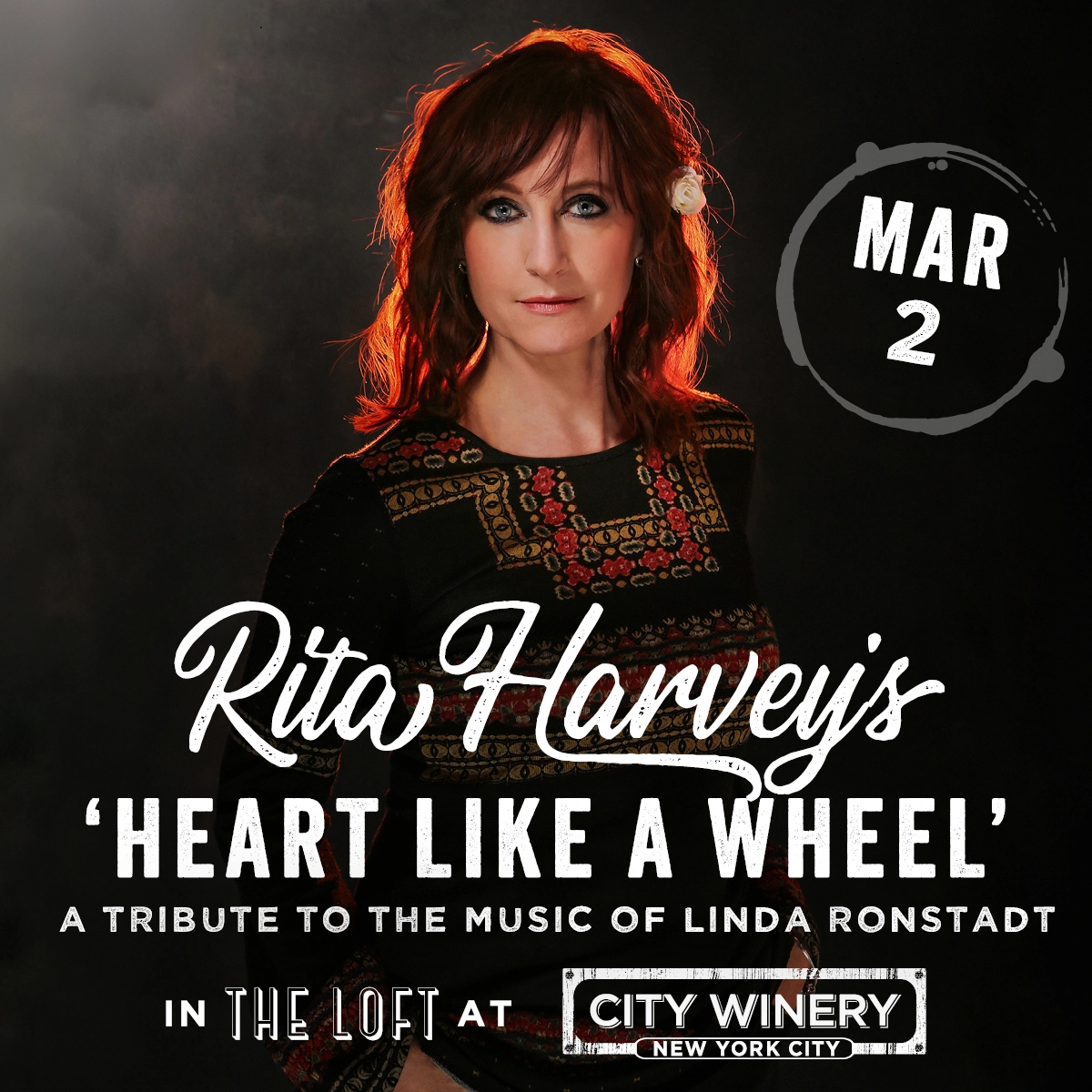 Rita Harvey's Heart Like A Wheel - Tribute to Linda Ronstadt at The Loft / City Winery NYC on March 2, 2024